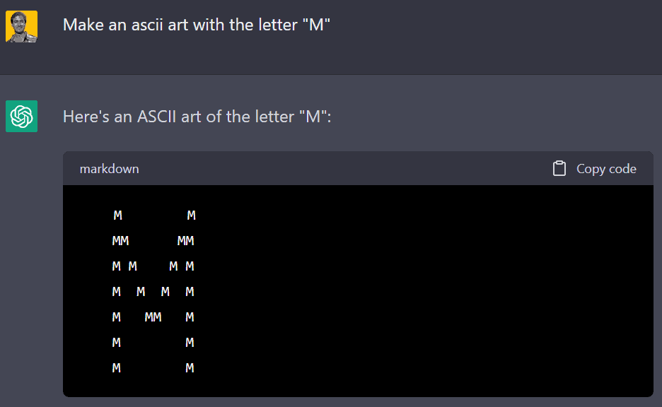 chatgpt can generate custom ascii art for you.