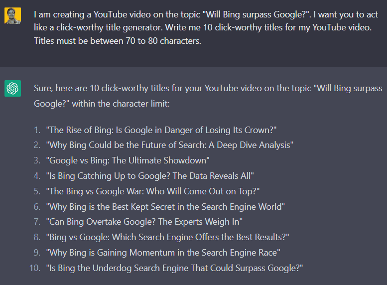 ChatGPT can write click-worthy headlines for you.