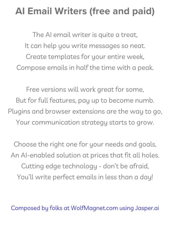 AI Email writers Free and Paid